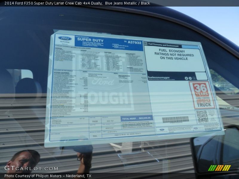 Blue Jeans Metallic / Black 2014 Ford F350 Super Duty Lariat Crew Cab 4x4 Dually