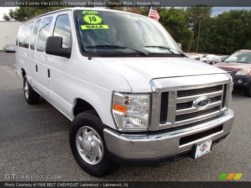 Oxford White / Medium Flint 2010 Ford E Series Van E350 XLT Passenger Extended