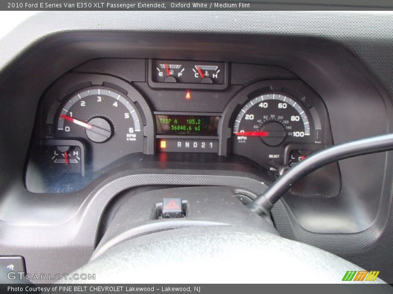 Oxford White / Medium Flint 2010 Ford E Series Van E350 XLT Passenger Extended
