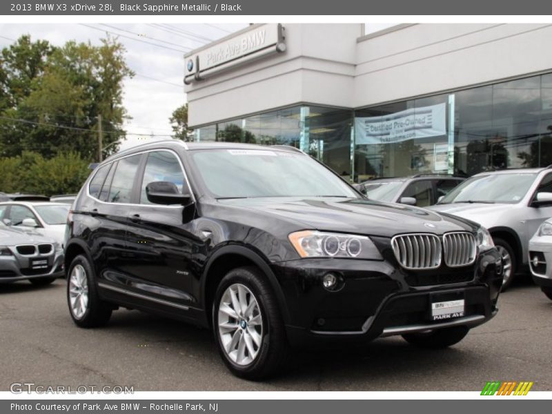 Black Sapphire Metallic / Black 2013 BMW X3 xDrive 28i