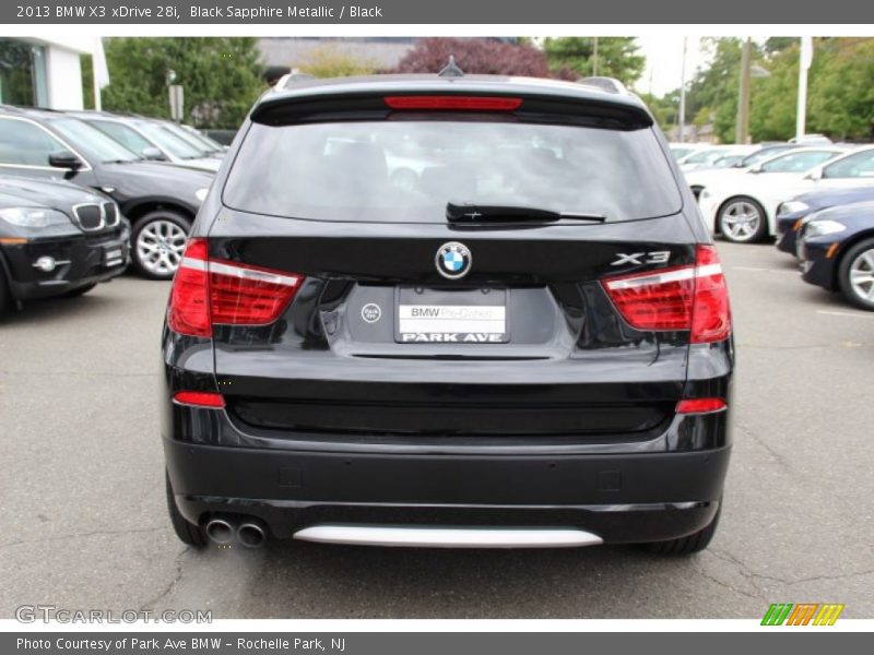 Black Sapphire Metallic / Black 2013 BMW X3 xDrive 28i