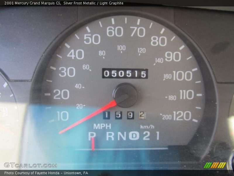 Silver Frost Metallic / Light Graphite 2001 Mercury Grand Marquis GS