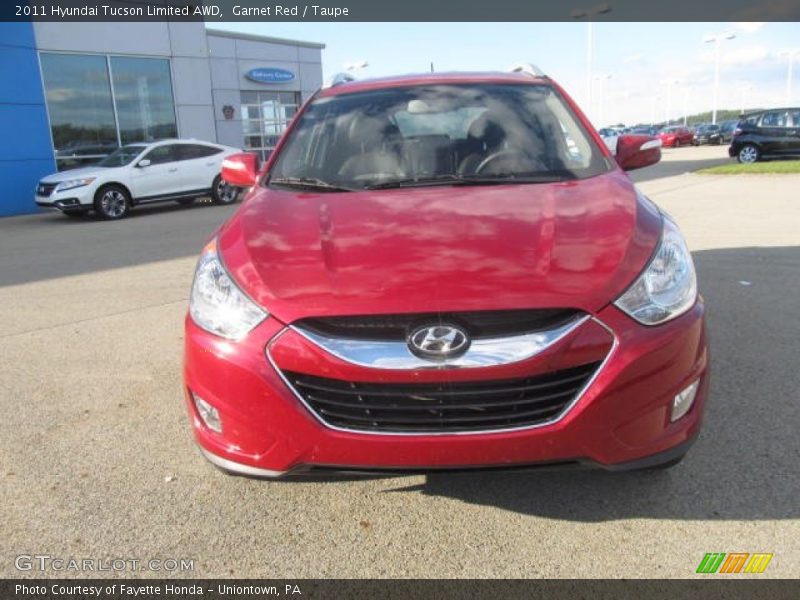 Garnet Red / Taupe 2011 Hyundai Tucson Limited AWD