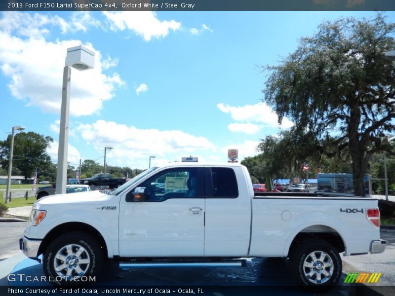 Oxford White / Steel Gray 2013 Ford F150 Lariat SuperCab 4x4