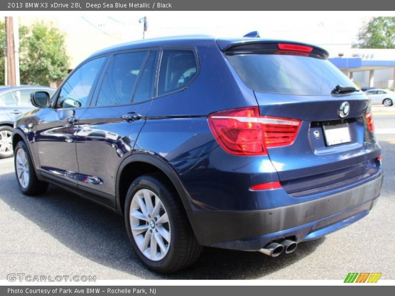 Deep Sea Blue Metallic / Black 2013 BMW X3 xDrive 28i