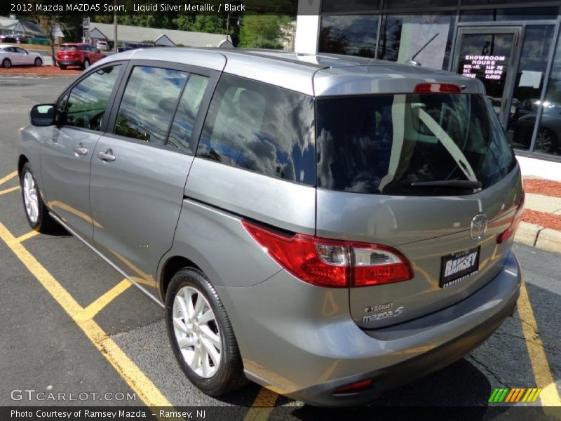 Liquid Silver Metallic / Black 2012 Mazda MAZDA5 Sport