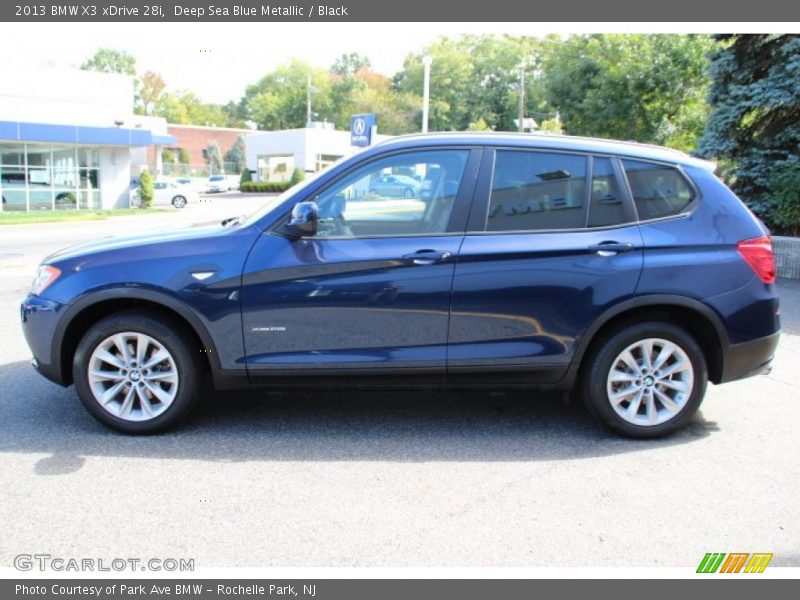 Deep Sea Blue Metallic / Black 2013 BMW X3 xDrive 28i
