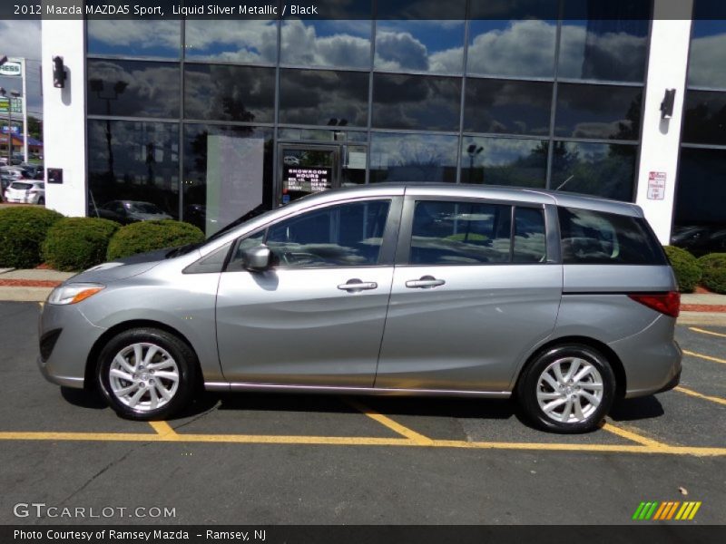 Liquid Silver Metallic / Black 2012 Mazda MAZDA5 Sport