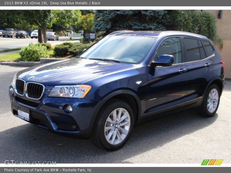 Deep Sea Blue Metallic / Black 2013 BMW X3 xDrive 28i