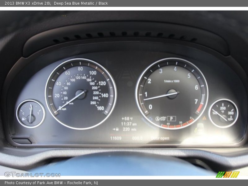 Deep Sea Blue Metallic / Black 2013 BMW X3 xDrive 28i