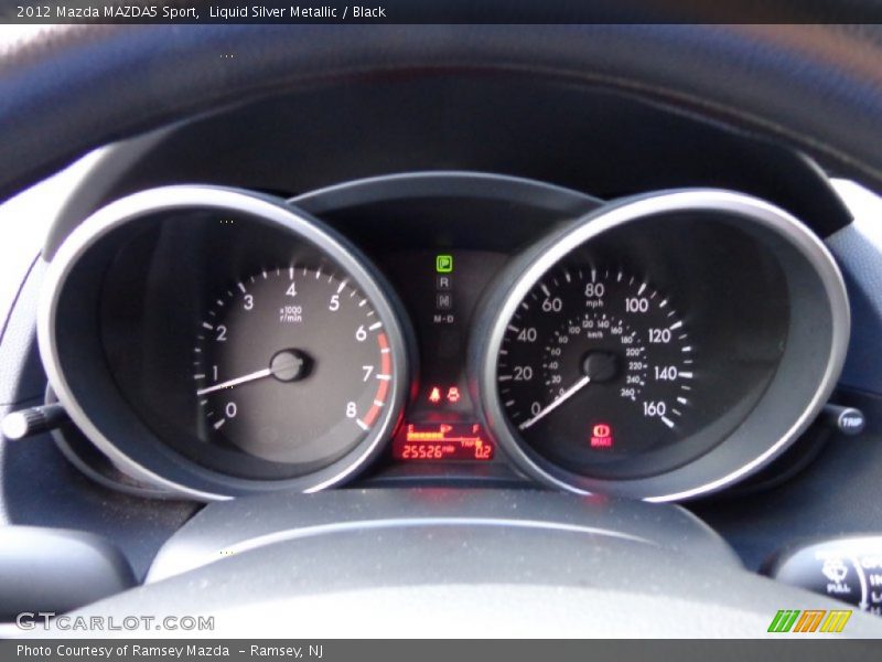 Liquid Silver Metallic / Black 2012 Mazda MAZDA5 Sport