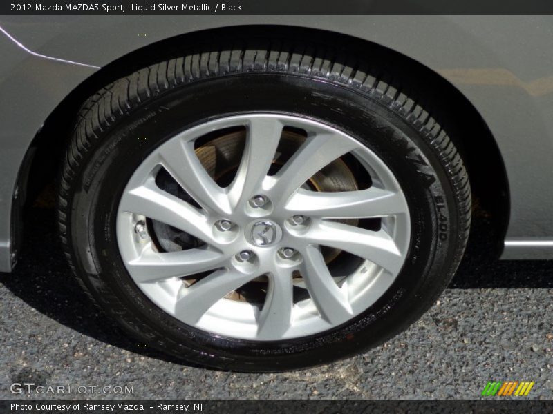 Liquid Silver Metallic / Black 2012 Mazda MAZDA5 Sport