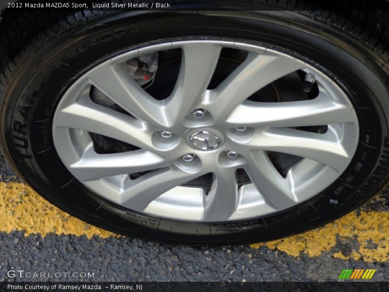 Liquid Silver Metallic / Black 2012 Mazda MAZDA5 Sport
