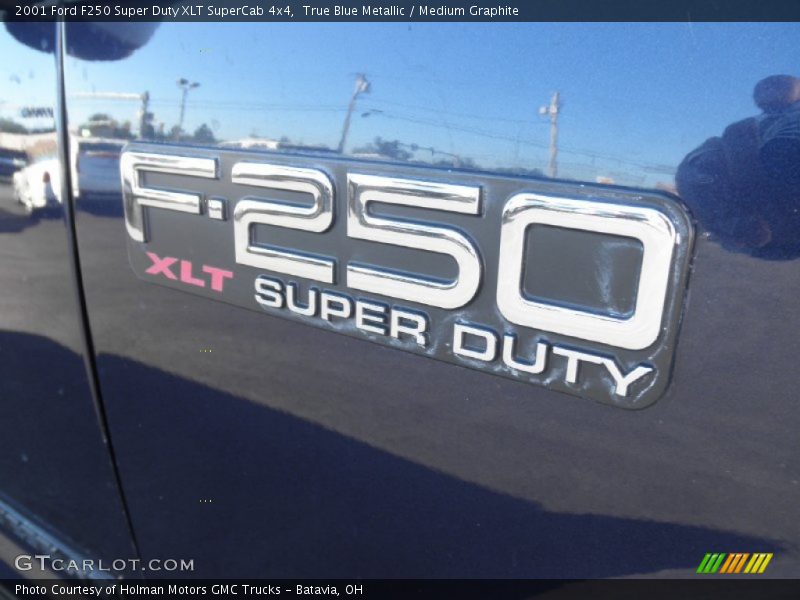 True Blue Metallic / Medium Graphite 2001 Ford F250 Super Duty XLT SuperCab 4x4