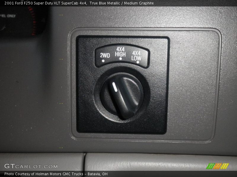True Blue Metallic / Medium Graphite 2001 Ford F250 Super Duty XLT SuperCab 4x4