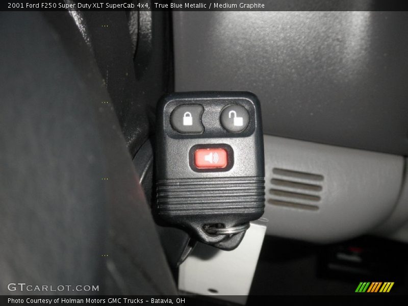 True Blue Metallic / Medium Graphite 2001 Ford F250 Super Duty XLT SuperCab 4x4