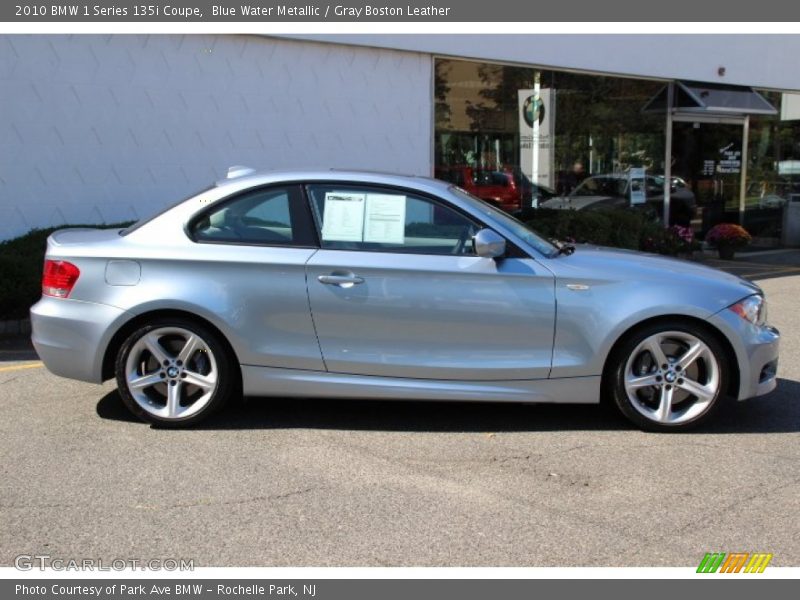 Blue Water Metallic / Gray Boston Leather 2010 BMW 1 Series 135i Coupe