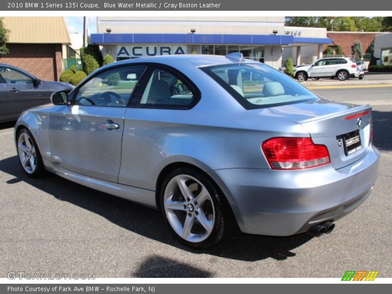 Blue Water Metallic / Gray Boston Leather 2010 BMW 1 Series 135i Coupe