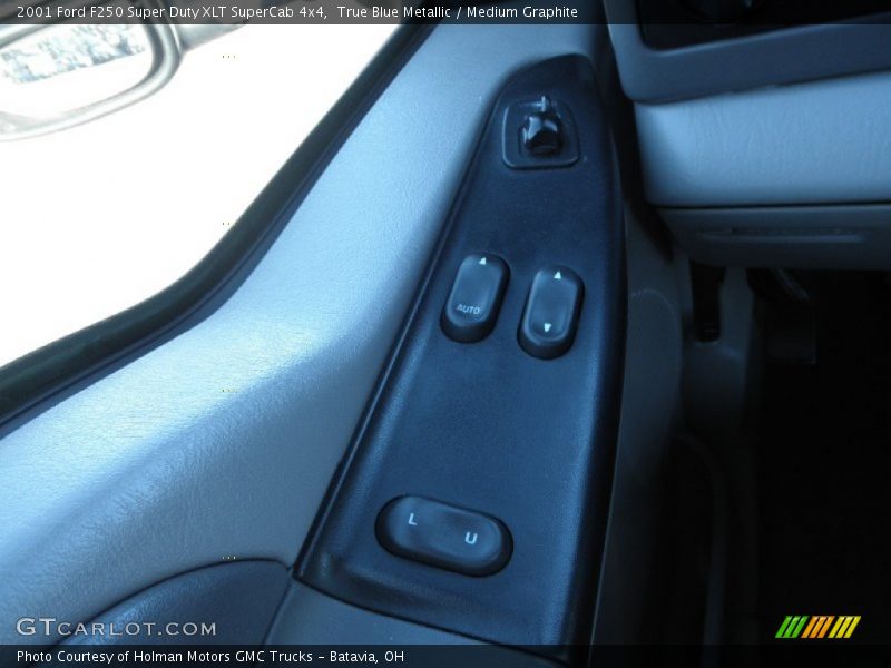 True Blue Metallic / Medium Graphite 2001 Ford F250 Super Duty XLT SuperCab 4x4