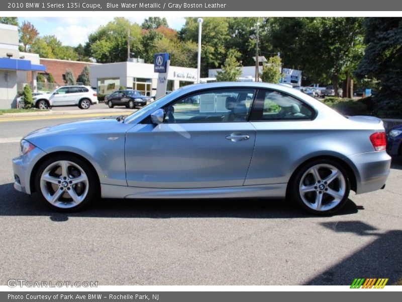 Blue Water Metallic / Gray Boston Leather 2010 BMW 1 Series 135i Coupe