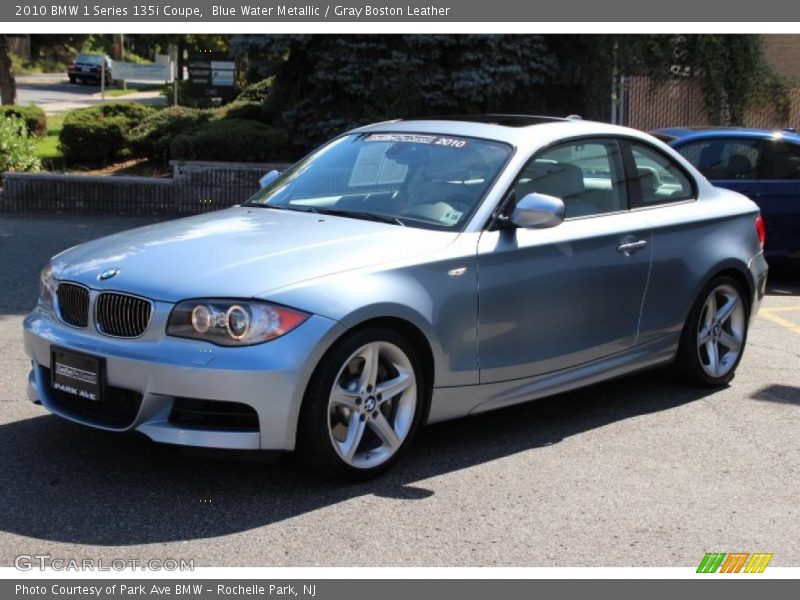 Blue Water Metallic / Gray Boston Leather 2010 BMW 1 Series 135i Coupe