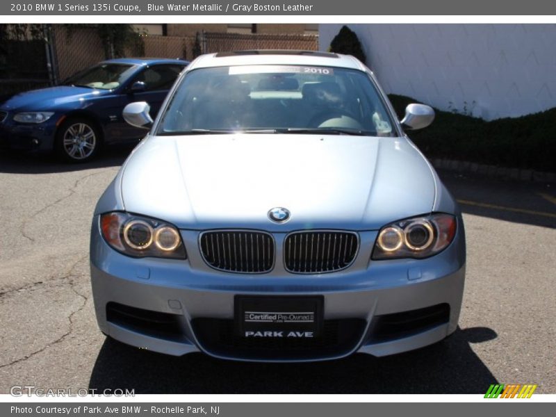 Blue Water Metallic / Gray Boston Leather 2010 BMW 1 Series 135i Coupe