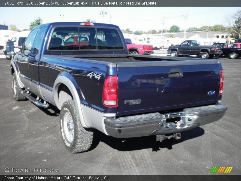 True Blue Metallic / Medium Graphite 2001 Ford F250 Super Duty XLT SuperCab 4x4