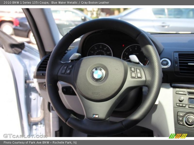 Blue Water Metallic / Gray Boston Leather 2010 BMW 1 Series 135i Coupe