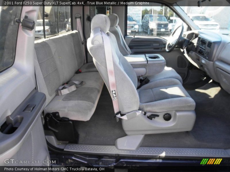 True Blue Metallic / Medium Graphite 2001 Ford F250 Super Duty XLT SuperCab 4x4