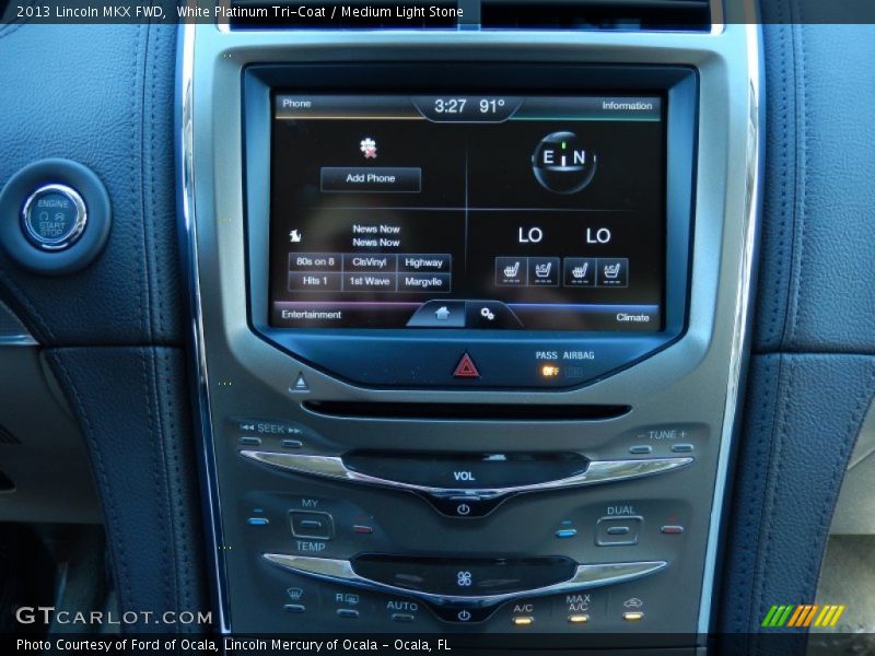 White Platinum Tri-Coat / Medium Light Stone 2013 Lincoln MKX FWD