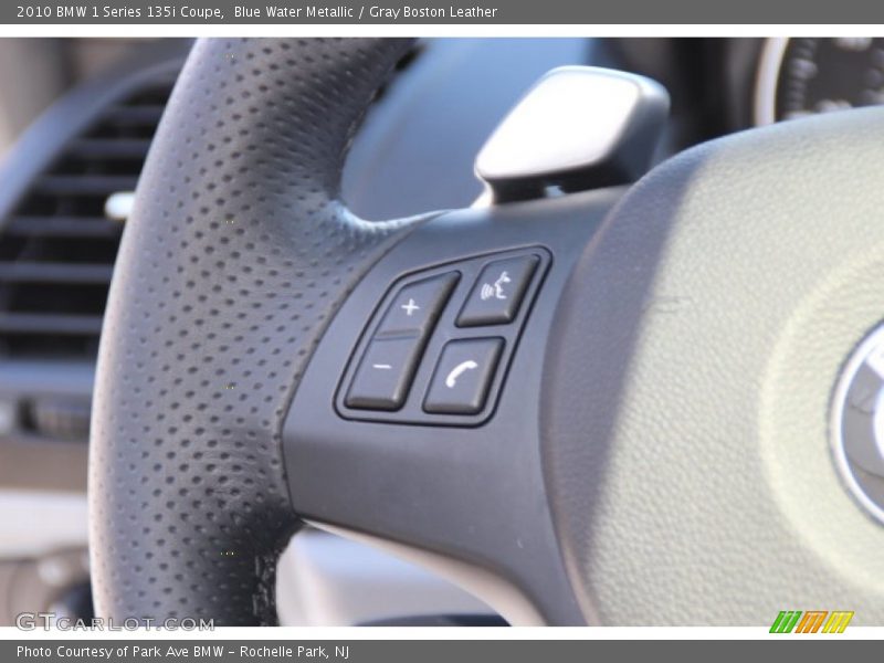 Blue Water Metallic / Gray Boston Leather 2010 BMW 1 Series 135i Coupe