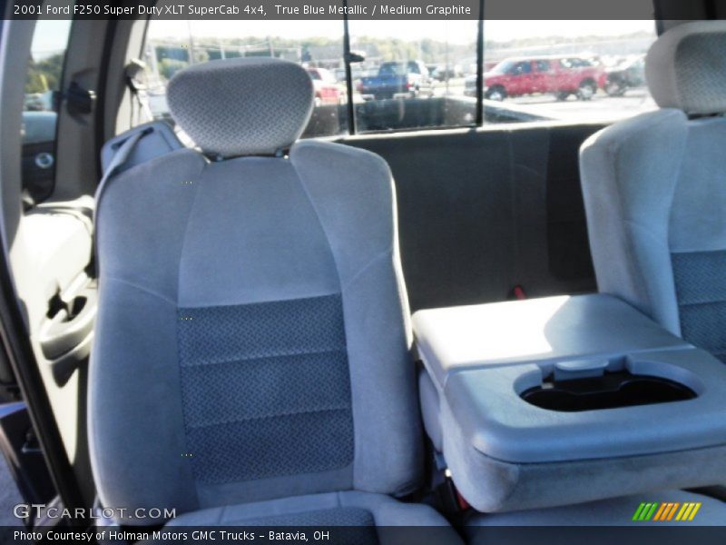 True Blue Metallic / Medium Graphite 2001 Ford F250 Super Duty XLT SuperCab 4x4
