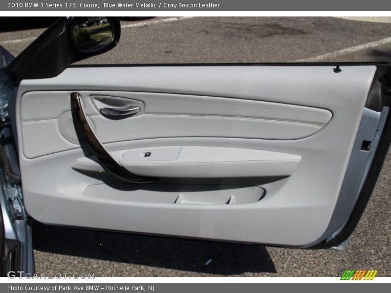 Blue Water Metallic / Gray Boston Leather 2010 BMW 1 Series 135i Coupe