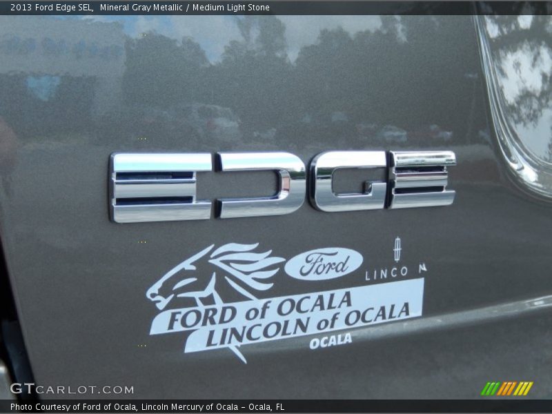Mineral Gray Metallic / Medium Light Stone 2013 Ford Edge SEL