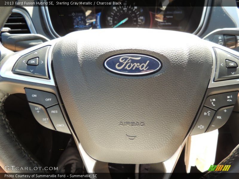 Sterling Gray Metallic / Charcoal Black 2013 Ford Fusion Hybrid SE