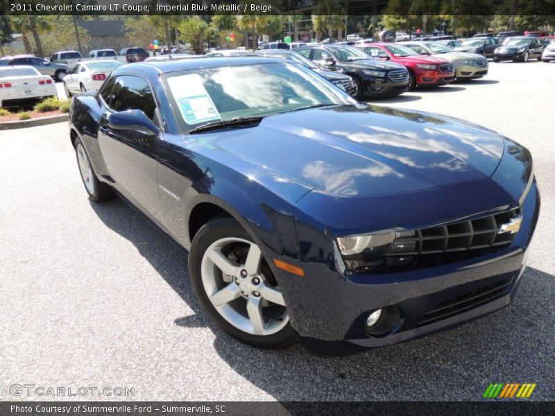 Imperial Blue Metallic / Beige 2011 Chevrolet Camaro LT Coupe