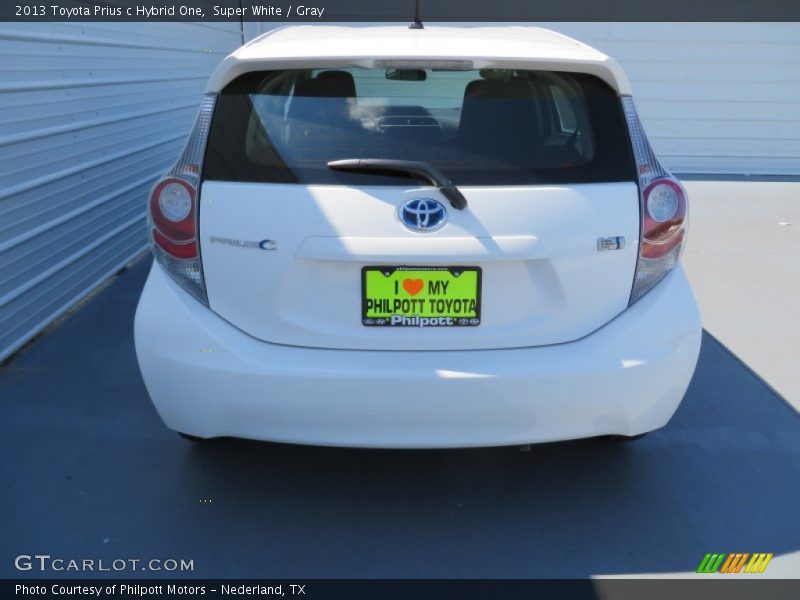 Super White / Gray 2013 Toyota Prius c Hybrid One