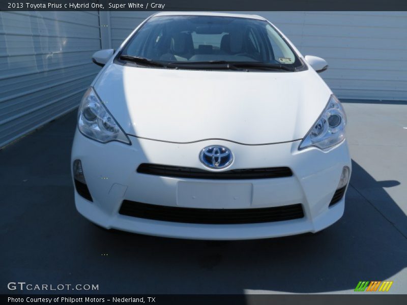 Super White / Gray 2013 Toyota Prius c Hybrid One