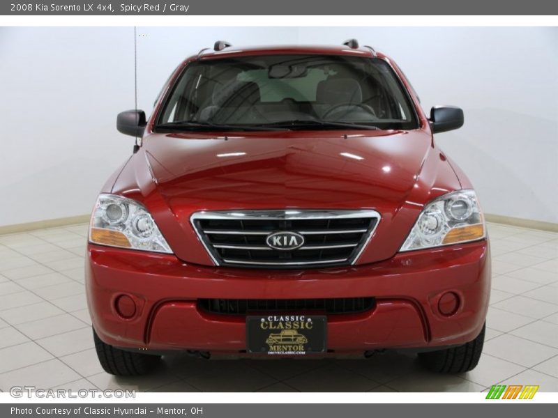 Spicy Red / Gray 2008 Kia Sorento LX 4x4