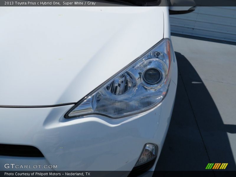 Super White / Gray 2013 Toyota Prius c Hybrid One