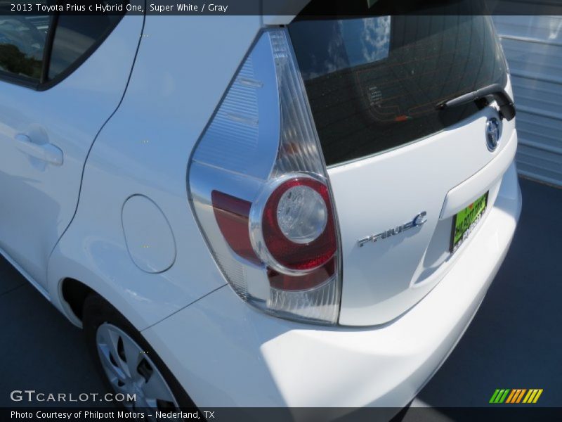 Super White / Gray 2013 Toyota Prius c Hybrid One