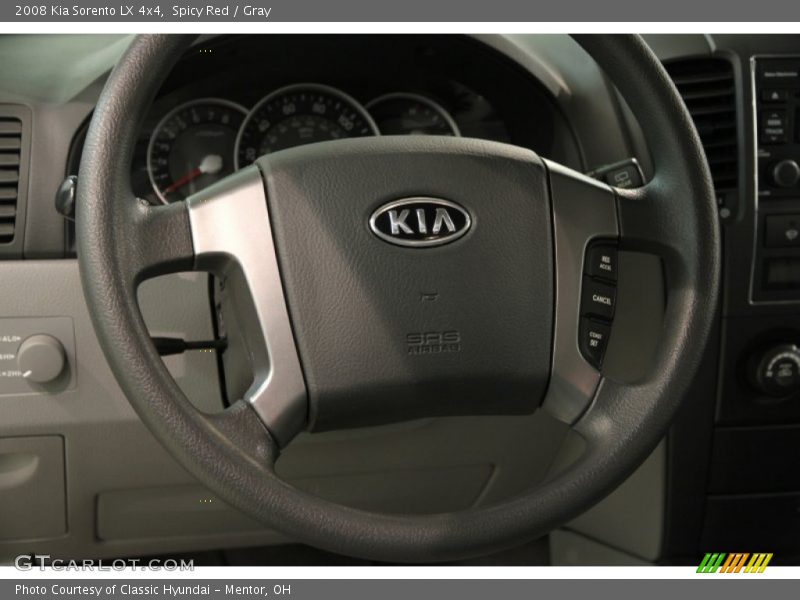 Spicy Red / Gray 2008 Kia Sorento LX 4x4