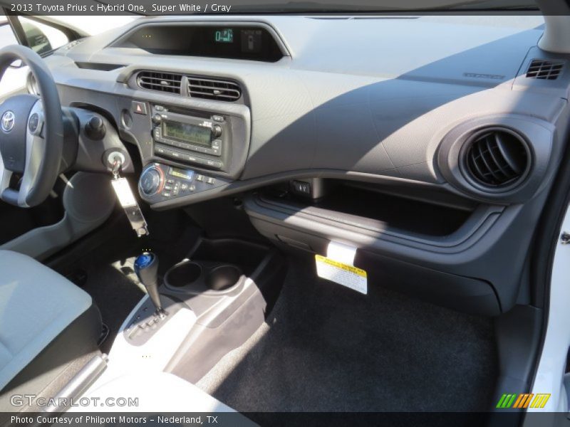 Super White / Gray 2013 Toyota Prius c Hybrid One