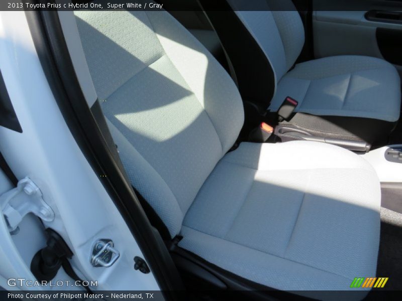 Super White / Gray 2013 Toyota Prius c Hybrid One