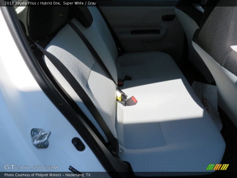 Super White / Gray 2013 Toyota Prius c Hybrid One