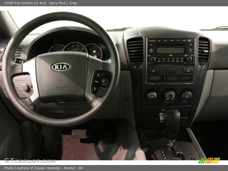 Spicy Red / Gray 2008 Kia Sorento LX 4x4