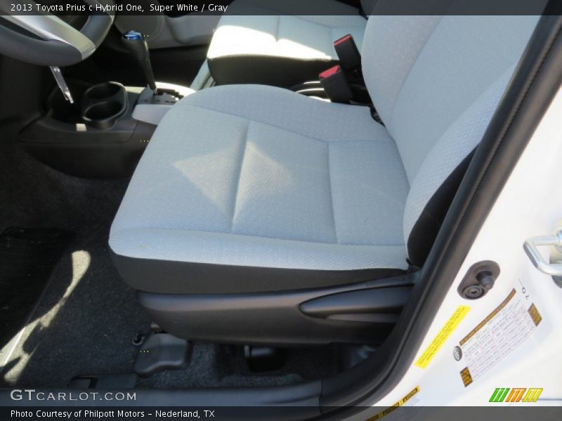 Super White / Gray 2013 Toyota Prius c Hybrid One