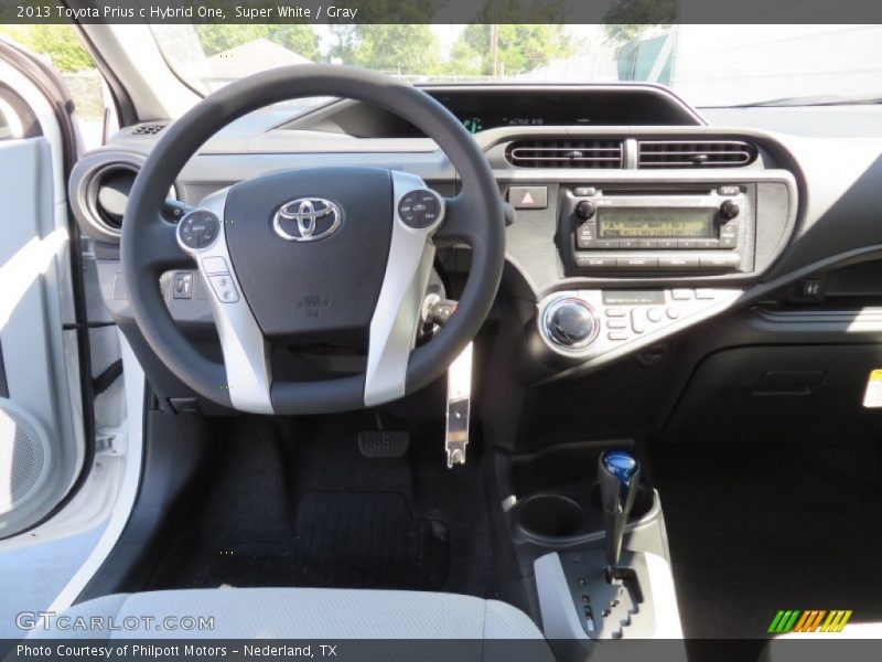 Super White / Gray 2013 Toyota Prius c Hybrid One