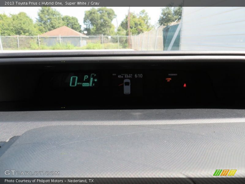 Super White / Gray 2013 Toyota Prius c Hybrid One
