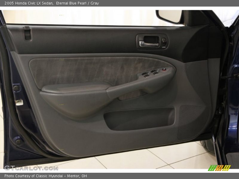 Eternal Blue Pearl / Gray 2005 Honda Civic LX Sedan